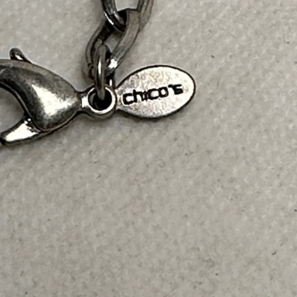 Chico’s Blue & Yellow Geode Statement Necklace – 19” Long / 4” Extender (EUC) - Picture 2 of 9